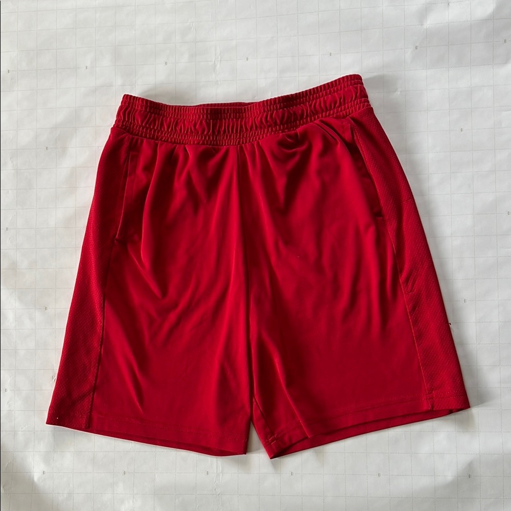Athletic Works Boys Red Athletic Shorts - L (10/12)